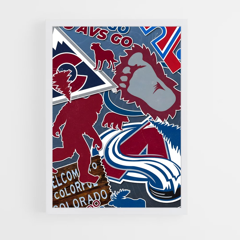 Poster Stickers Avalanche – affiche Hockey sur glace (vue 3)